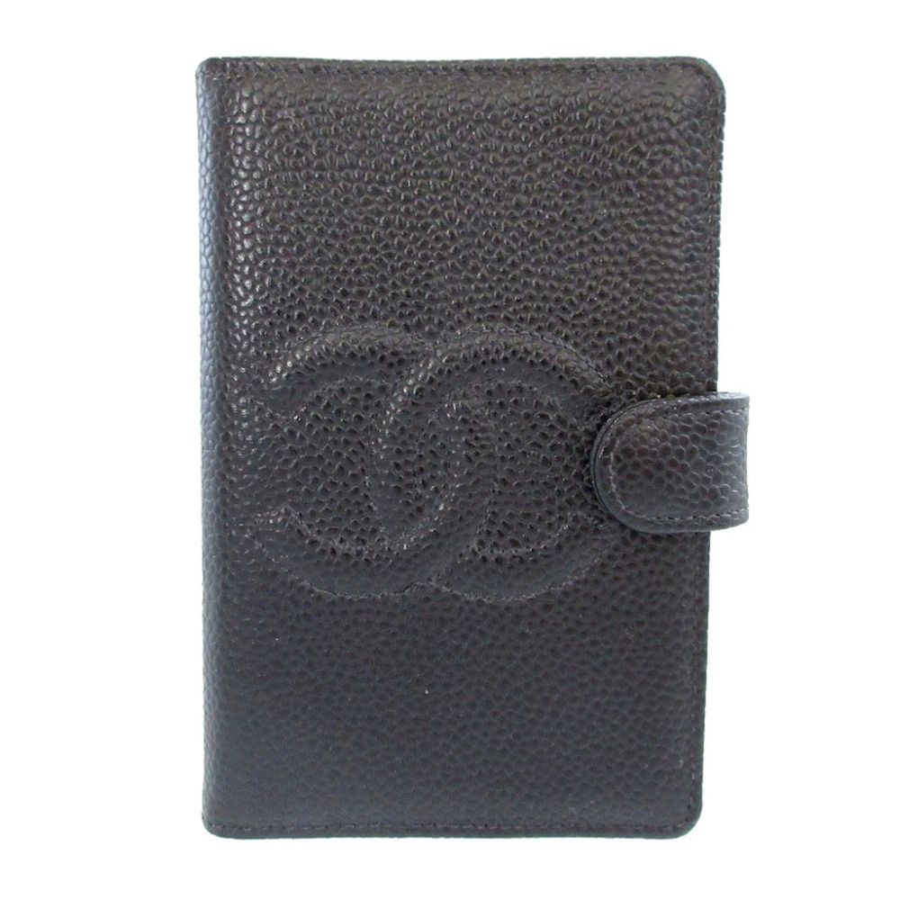 Chanel Caviar Skin Black Notebook Cover (Serial Number 5) 0814CHANEL